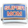 CT1529 Super Mom on Blue Supermom Italian Charm