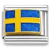 CT1581 Flag of Sweden Italian Charm