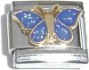 CT1602blue Butterfly in Blue Italian Charm