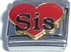 CT1624 Sis on Red Heart Italian Charm