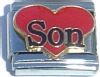 CT1627 Son on Red Heart Italian Charm