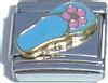 CT1692b Flip Flop Blue with Pink Italian Charm