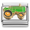 CT1727s Green Tractor with Tan Wheels Italian Charm