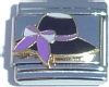 CT1733 Hat (black with purple bow) Italian Charm