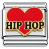 CT1801 Hip Hop on Red Heart Italian Charm