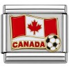 CT1806 Canada Flag and Soccer ball Italian Charm
