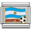 CT1808 Argentina Flag with Soccer Ball Italian Charm