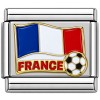 CT1810 Flag of France and Soccer Ball Italian Charm