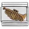 CT1819bronze Trumpet Bronze Italian Charm