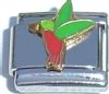 Red and Green Hummingbird Italian Charm