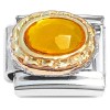CT2023 Oval Amber Bling Italian Charm