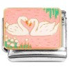CT2041 Love Birds Swans Italian Charm