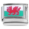 CT2087 Wales Flag Italian Charm