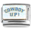 CT2089 Cowboy Up Glitter Italian Charm 