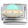 CT2092 UFO Alien Spaceship Italian Charm 