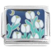 CT2095 Flowers Blooming Moon Sky Italian Charm 