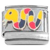 CT2099 Snake Black Yellow Red Italian Charm Design