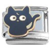 CT2100 Black Cat Looking Italian Charm Design