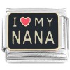 CT2103 I Love My Nana on Black Italian Charm 