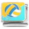 CT2109 Volleyball Blue White Yellow Italian Charm Design