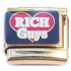 CT2122 Love Rich Guys Goldtone Base Italian Charm Design