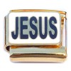 CT2123 Jesus Name Goldtone Base Italian Charm