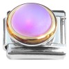 CT2138 Iridescent Lavender Bling Italian Charm