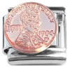 CT2139 Penny Coin One Cent Italian Charm