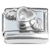 CT2162 Bling Heart with Wings Italian Charm