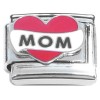 CT2280 Mom Banner Heart Design Italian Charm