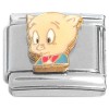 CT2287 Porky Pig Face Italian Charm