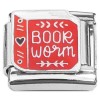 CT2310 Book Worm Red Italian Charm