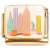 CT2329 New York Skyline Goldtone Base Italian Charm