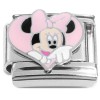 CT2346 Minnie Mouse Pink Heart Italian Charm