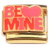 CT2349 Be Mine Pink Red Gold Base Italian Charm