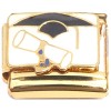 CT2354 Graduation Cap Diploma Gold Base Italian Charm