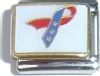 CT3093 Ribbon in Red and Blue with Stars Italian Charm
