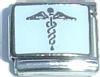 CT3242 Medical Caduceus Symbol Italian Charm