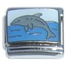 CT3319 Dolphin Jumping Ocean Wave Italian Charm