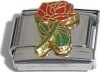 CT3457r Rose in Red Italian Charm
