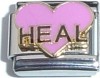 CT3470 Heal on Pink Heart Italian Charm