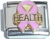 CT3471 Health on Pink Ribbon Italian Charm