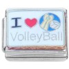 CT3533 I Love Volleyball Italian Charm