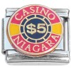 CT3576 Poker Chip Casino Card Games Italian Charm
