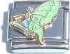 CT3643 Fairy in Green and Blue Italian Charm
