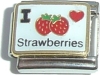 CT3687 I Love Strawberries Italian Charm