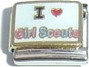 CT3698 I Love Girl Scouts Italian Charm