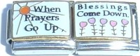 CT3948 When Prayers Go Up Blessings Come Down Italian Charm