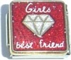 CT4153 Girls Best Friend Diamond Italian Charm