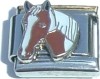 Horse in Brown and White Italian Charm